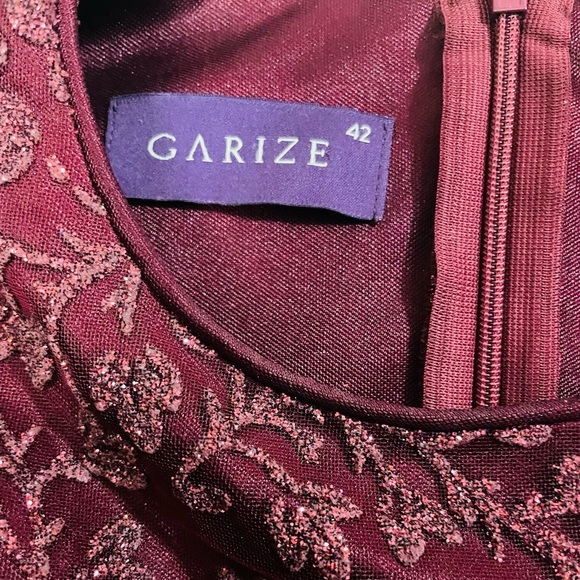 Elegant formal modest gown Red burgundy  sparkly Lace Women Dress sz 8 - Picture 9 of 11